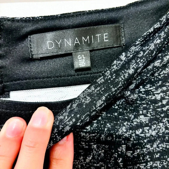 DYNAMITE  Grey faux wrap skirt - Picture 6 of 7